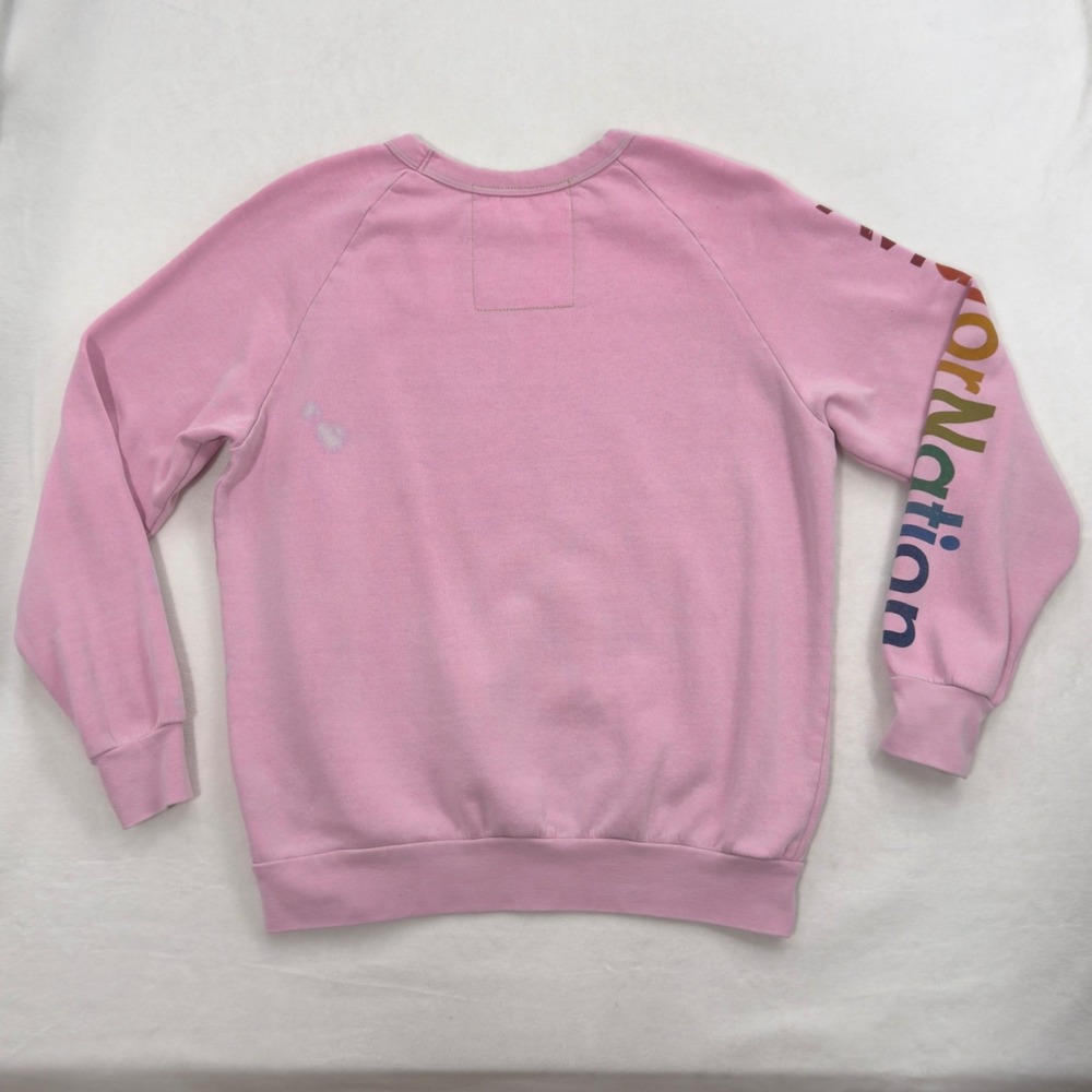 Aviator Nation Crewneck Sweatshirt Womens L Pink Pullover Venice Beach Surfer - Picture 2 of 8